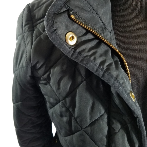 J. Crew Factory Black Quilted Field Jacket XXS - Picture 4 of 6